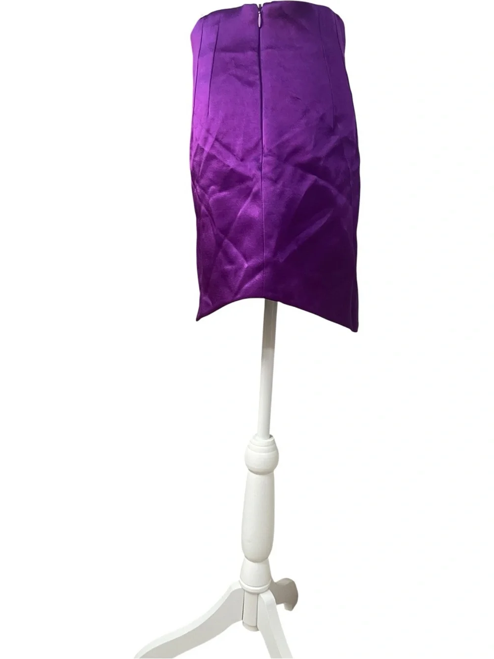 Zara Satin Effect Hi-Rise Mini Skirt Purple